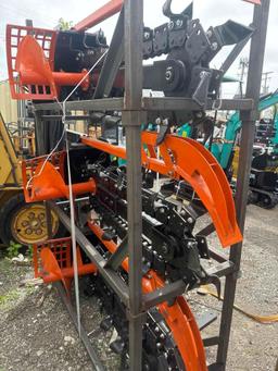 New GiYi Co 48in Mini Stand-On Skidloader Trencher Attachment Model GY-X39F