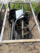 New AGT/Mower King Hydraulic Skidloader Auger Set w/6,12,14in Bits