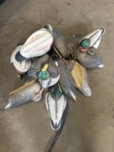 Lot of (12) Assorted Brands Duck Decoys w/ Bag