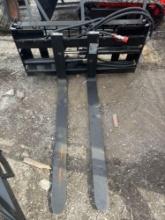 New AGT Co 48in Hydraulic Skidloader Adjustable Fork Set Attachment Model SA-ZD