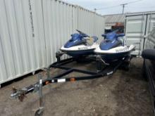 (2) Sea-Doo GTX Bombardier Jet Skis w/ Tandem Trailer