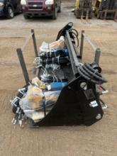 New GiYi Co 72in Hydraulic Skidloader 4 in 1 Bucket Model GU-KH72F