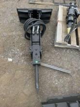 New GiYi Co Mini Stand-On Skidloader Hydraulic Breaker Hammer Attachment Model GY-P45