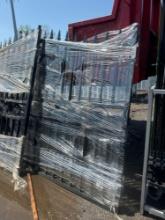 New 13.8ft Dual Swing Galvanized Driveway Gate