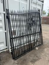 New 20.5ft Dual Swinging Metal Driveway Gate/See Pics