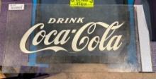Vintage Coca-Cola Glass Panel Sign