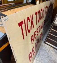 Tick Tock Tavern Restaurant Rear Entrance Sign