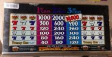 Double Black Jack Slot Machine Glass Panel
