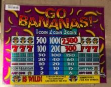 Go Bananas Slot Machine Glass Panel
