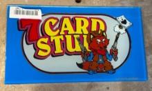 Casing Graphics 7 Card Stud Game Display Insert
