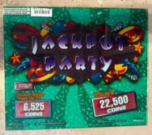 Jackpot Party Slot Machine Glass Panel