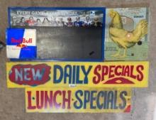 Vintage Menus and Signs Collection