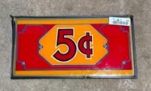 Vintage 5 Slot Machine Insert