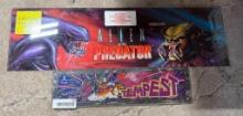 Alien vs. Predator & Tempest Arcade Game Marquee Inserts