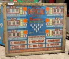 Official Spare Lite Bowler Pinball Machine Backglass