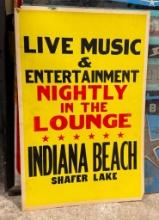 Indiana Beach Shafer Beach Entertainment Sign