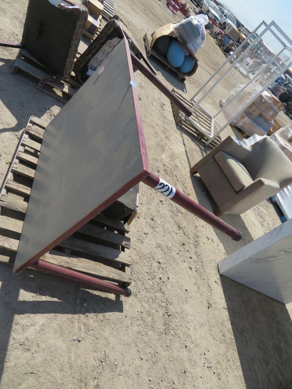 Table, (2) enclosed reflectors