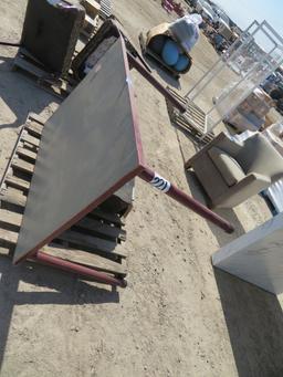Table, (2) enclosed reflectors