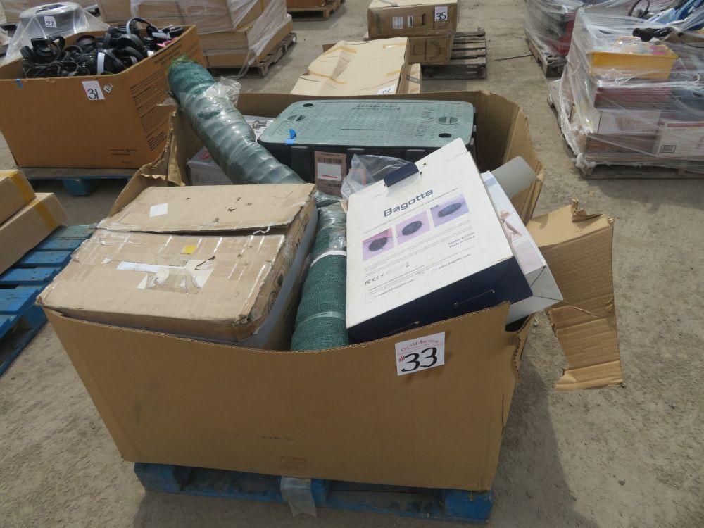 Roll -green shade material, 2 Bagott vacuums, Rainbird irrigation control, Delphi fuel pump assembly