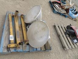 (2) flood lights, engine stand parts