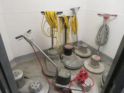 2 Mop Buckets, 2 Power Flite, 2- National, 1- Dayton, 1- Decathlon 1500, 1 Unknown Floor Cleaner Mac