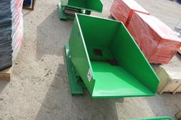 Green Pallet Fork Dump Bin