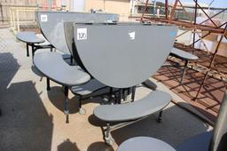 Circle Rolling Pull Out Table w/Seats