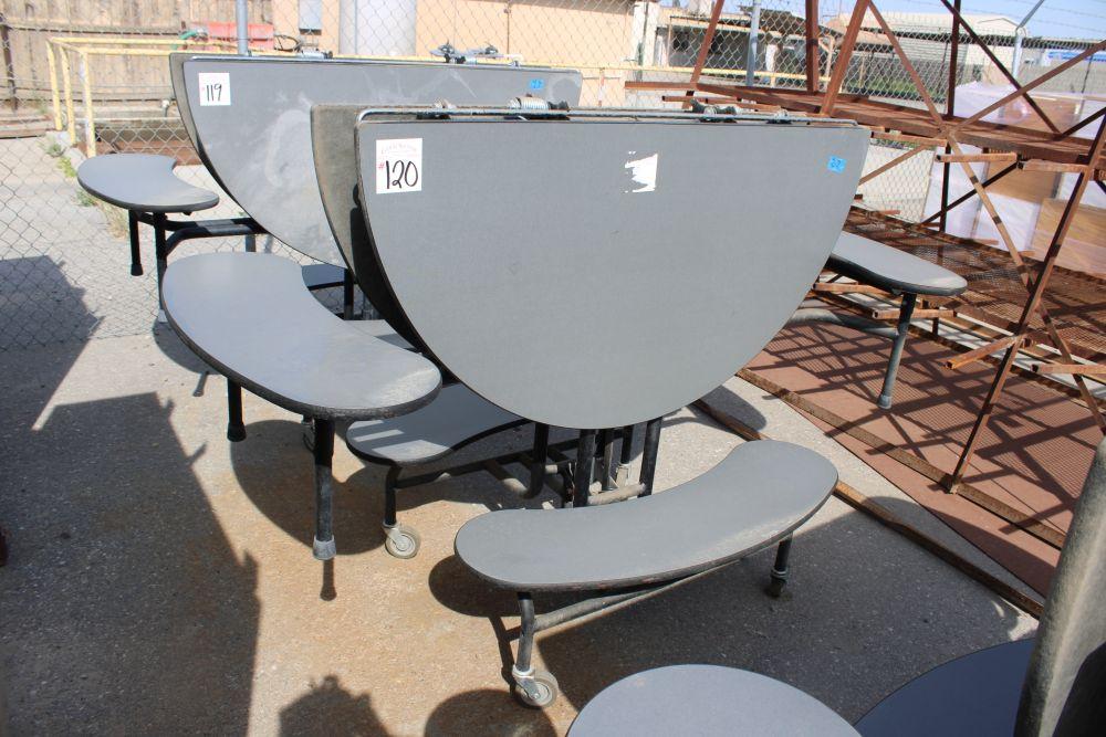 Circle Rolling Pull Out Table w/Seats
