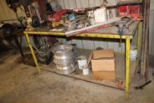 3'x6' Metal Shop Table w/Grinder