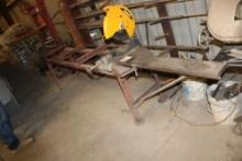 Cut Off Dewalt Saw w/Steel Table