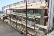 Rack w/Contents, PVC Pipe, Ladder