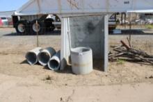Cement Stand & 4 Cement Pipe
