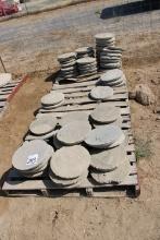 3-Pallets 13" Lids Cement