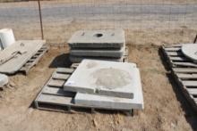 4 Square Cement Lids