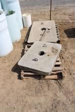 2 Square Cement Lids