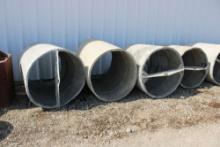 4 Round Steel Molds 38"