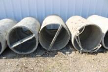3- Round Steel Molds 38"