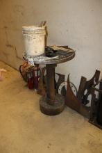 Round Cutting Table & Contents on Wall