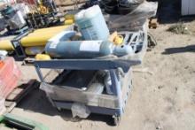Cart w/Air Tank & Cleaning Supplies
