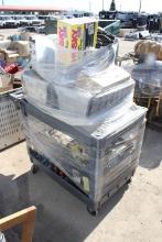 Rolling Cart w/Misc Cleaner, Hose Covers, Welding Straps