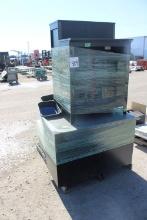 Trash Cans, Filing Cabinet, Bookshelves
