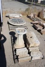 Round Cement Table w/Round Benches