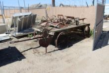 Yard Art, Homade Trailer, (2) Dollies, (2) Wheel Barrels