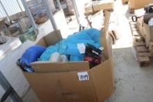 Box- Baseball Bats, Pool Floats, Scale