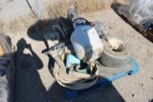 Propane Tank, Welder Helmets, Hose, Blower, Misc