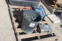 Kobalt Air Compressor, Tire Chains, Guages, Misc Sm Wheels