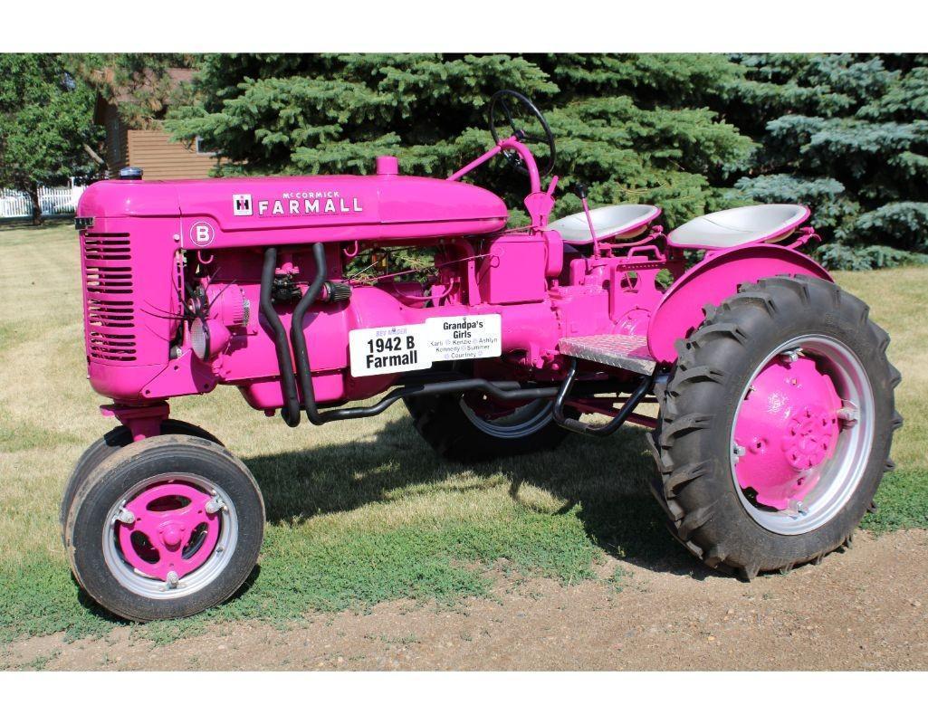Pink Farmall B Tractor