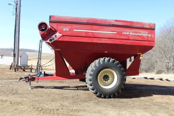 J&M Mdl. 875 Grain Cart w/ Digi Star Scale, 16 In. Unl. Auger, 875 Bu., 30.5L32 Tires- VG