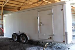 2004 8Ft.x18Ft. H&H Enclosed Trailer w/ Rear Drop Gate, Side Door, Like New