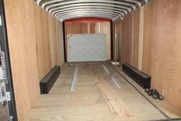 2004 8Ft.x18Ft. H&H Enclosed Trailer w/ Rear Drop Gate, Side Door, Like New